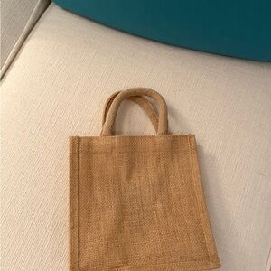 Tan Jute Tote Bag